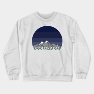 Colorado Mountains at Night Sunset Crewneck Sweatshirt